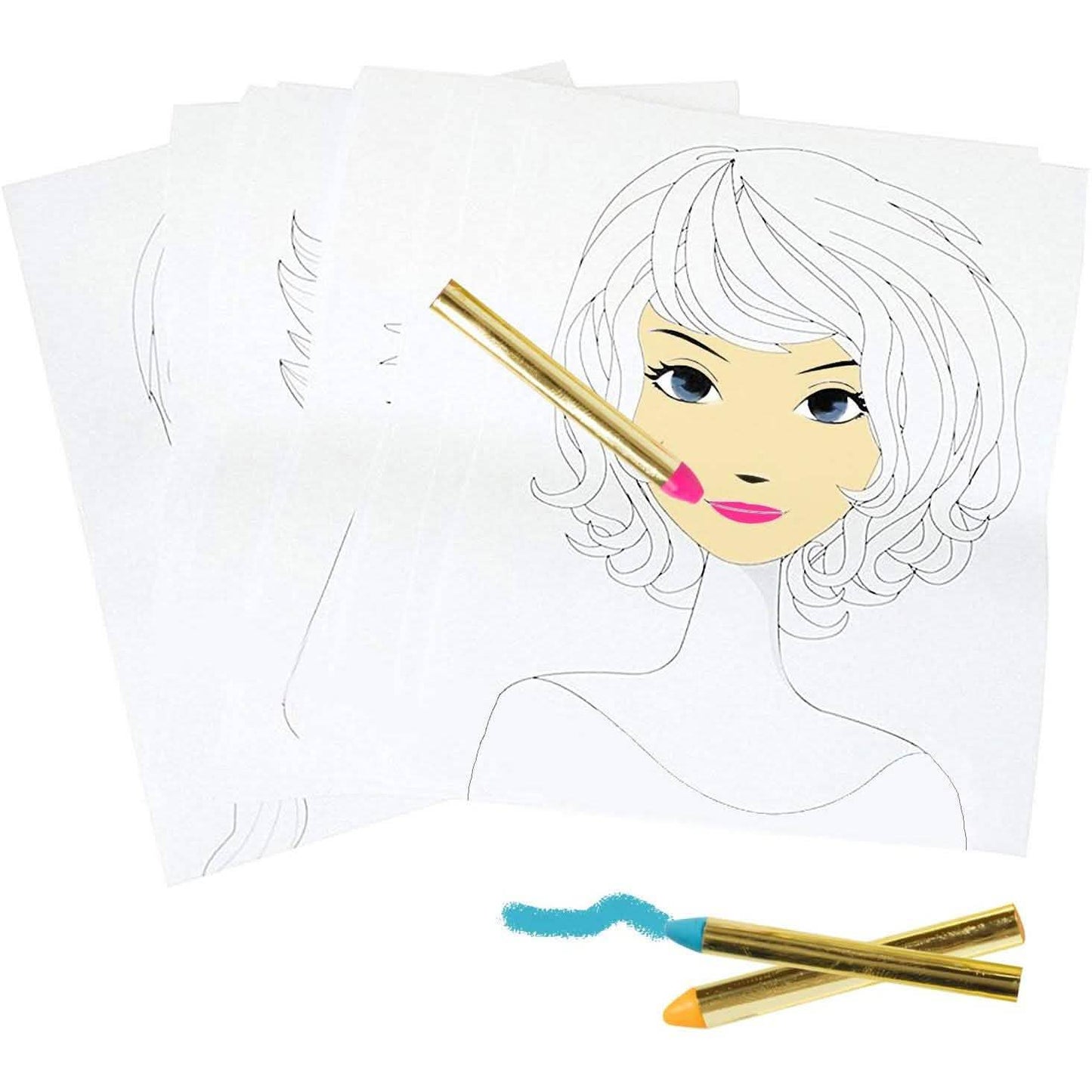 Lil Me Makeup Artist Sketch Set with 10 Design Sketch Sheets DailySale