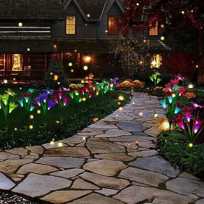 Lily Flower Multi-Color Changing LED Solar Powered Lights DailySale