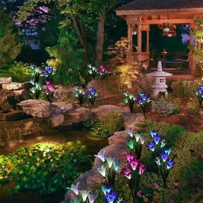 Lily Flower Multi-Color Changing LED Solar Powered Lights DailySale