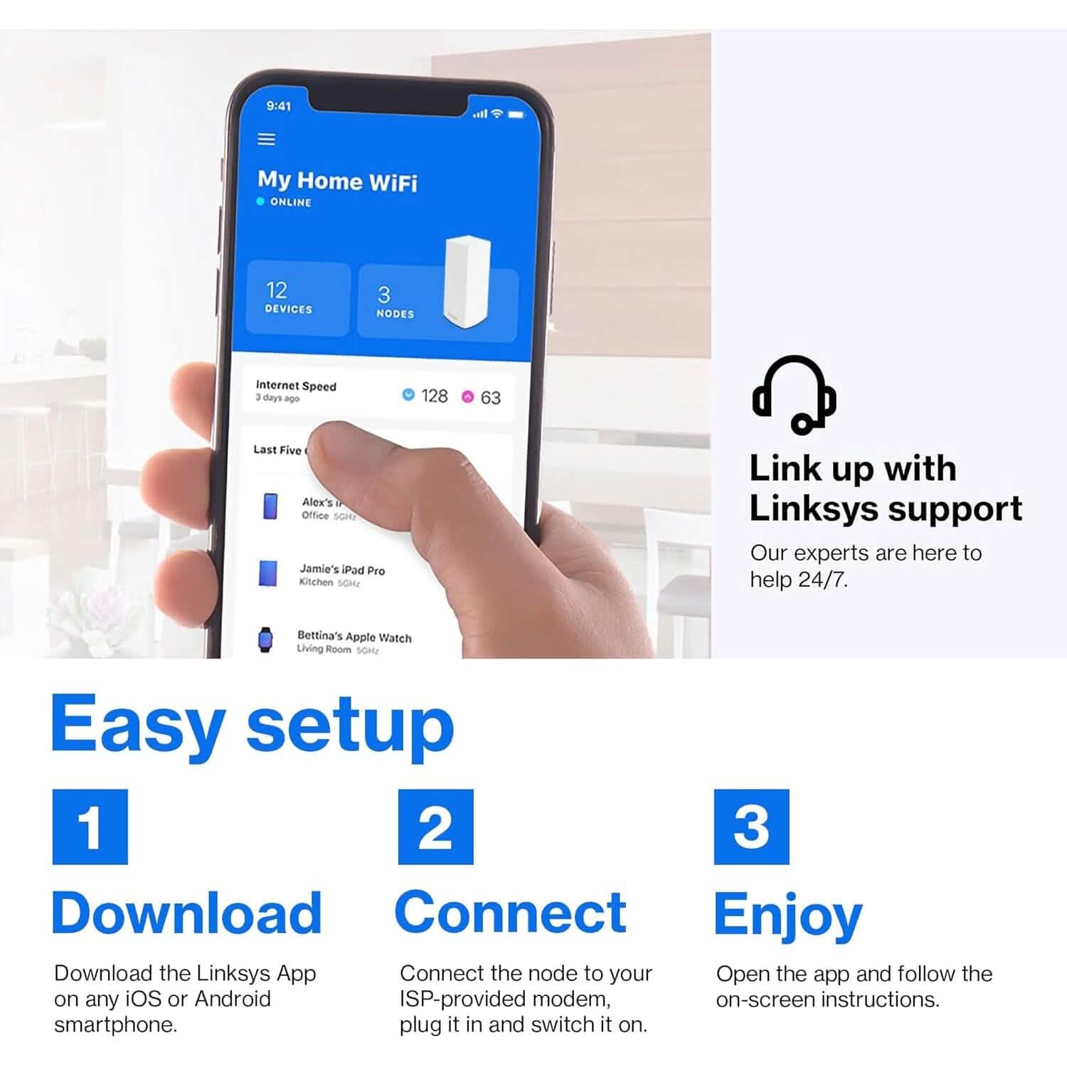 Linksys Atlas Pro 6 WiFi Router - AX5400 WiFi 6 Router - Dual-Band Mesh WiFi System  (Refurbished) DailySale