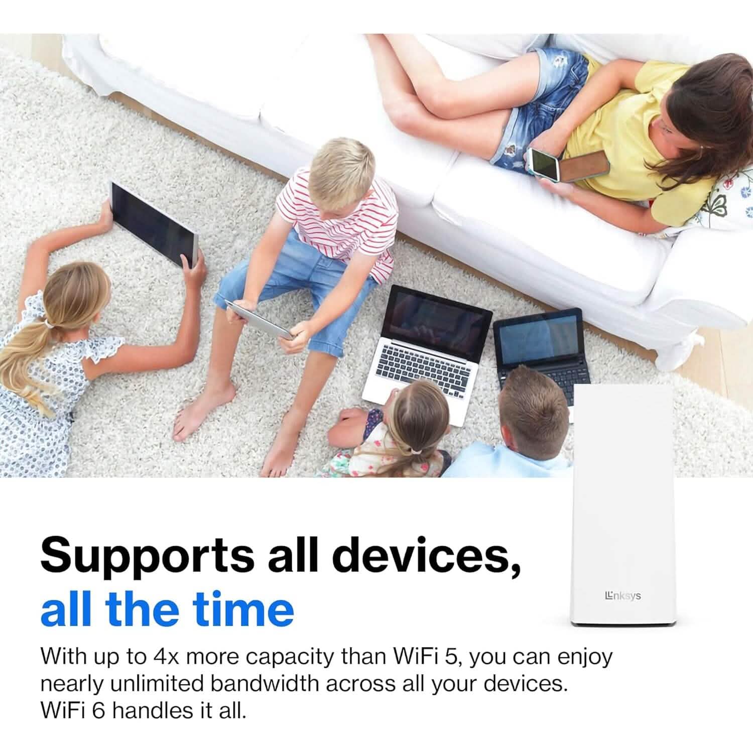 Linksys Atlas Pro 6 WiFi Router - AX5400 WiFi 6 Router - Dual-Band Mesh WiFi System  (Refurbished) DailySale