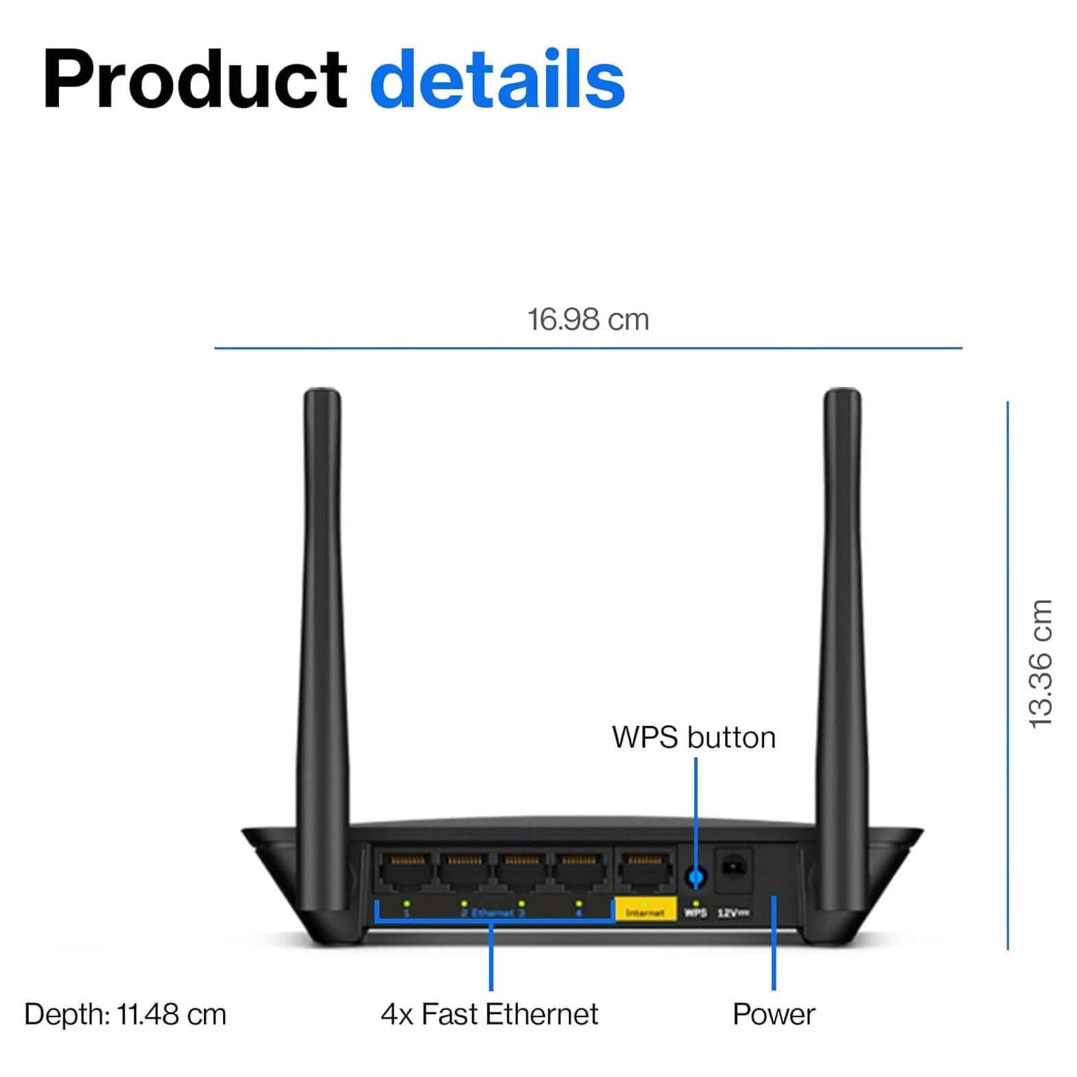 Linksys WiFi 5 Router Dual-Band 1,500 Sq. Ft Coverage (Refurbished) DailySale