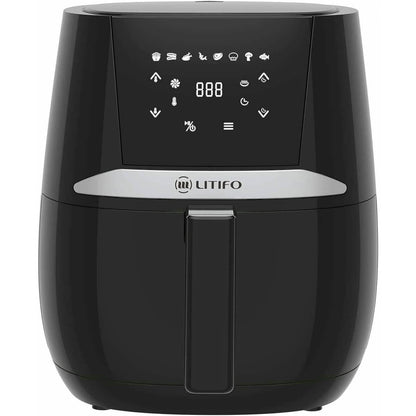 LITIFO 4.5QT Air Fryer with Digital LED Touch Screen Single Basket System DailySale
