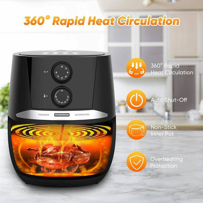 Air Fryer 4.5 QT Oven Oilless Cooker with Rotary Button Home DailySale