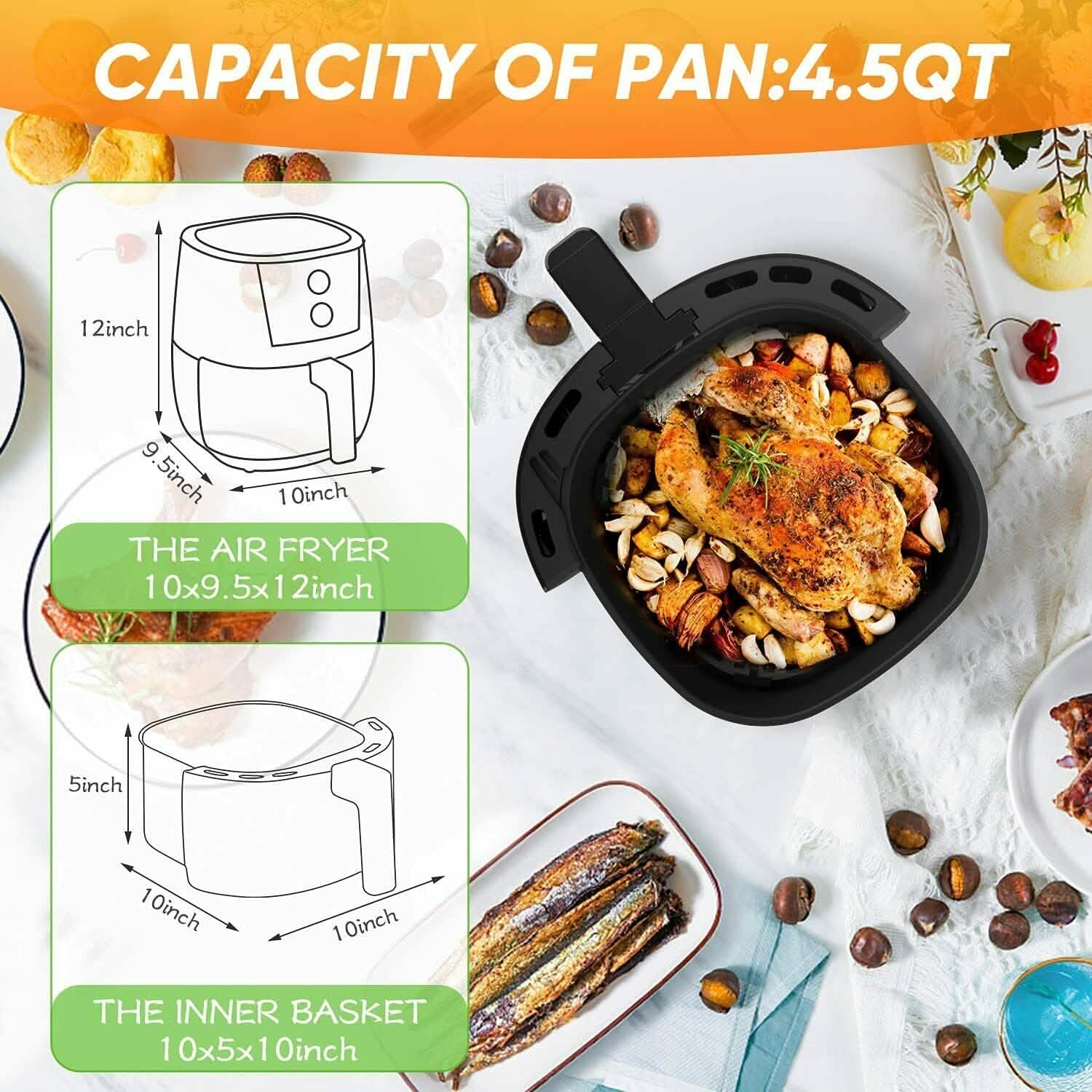 Air Fryer 4.5 QT Oven Oilless Cooker with Rotary Button Home DailySale