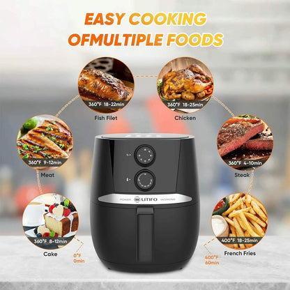 Air Fryer 4.5 QT Oven Oilless Cooker with Rotary Button Home DailySale