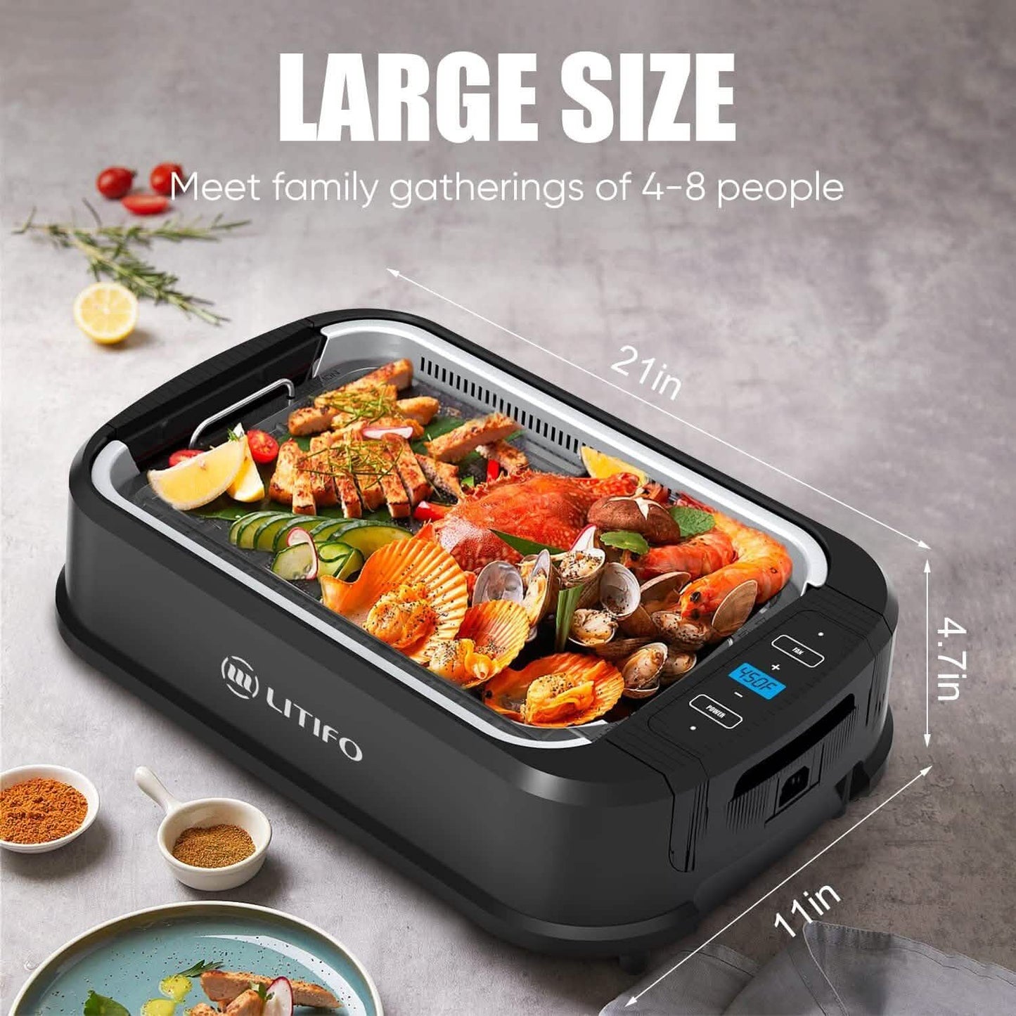 Litifo Smokeless Grill and Griddle DailySale