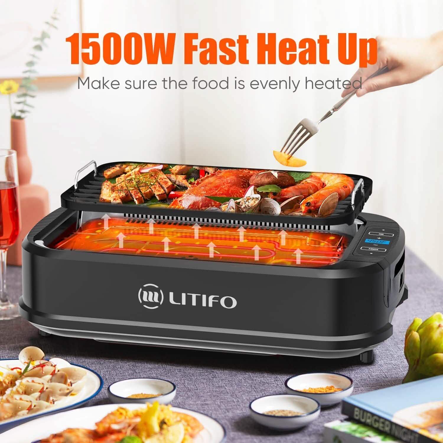Litifo Smokeless Grill and Griddle DailySale