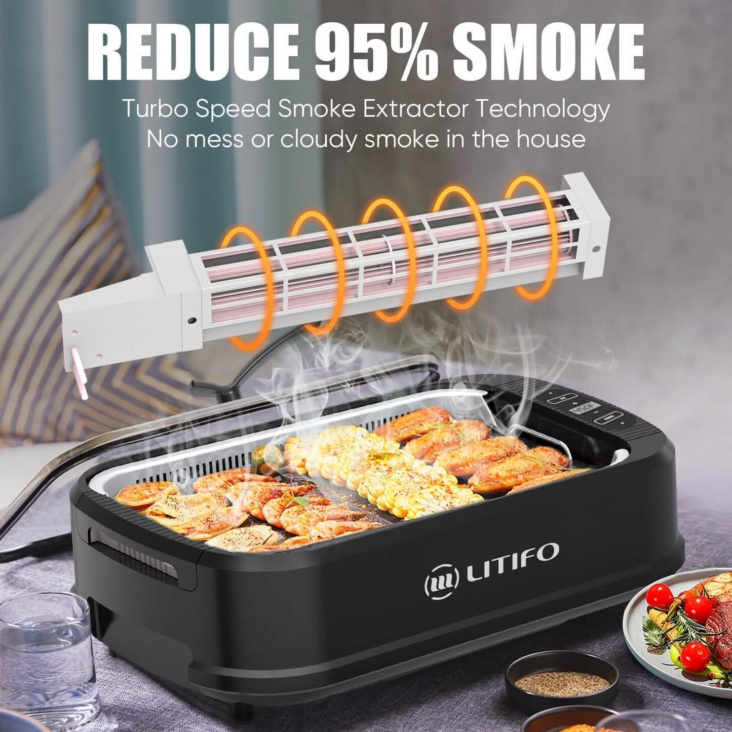 Litifo Smokeless Grill and Griddle DailySale