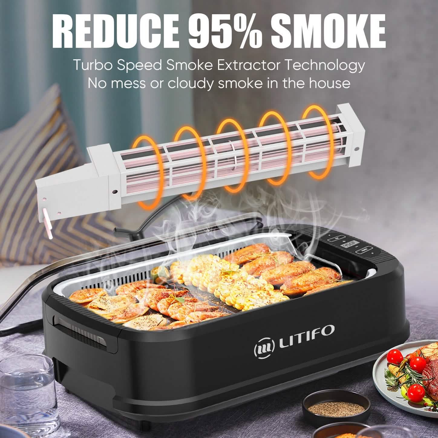 Litifo Smokeless Grill and Griddle DailySale