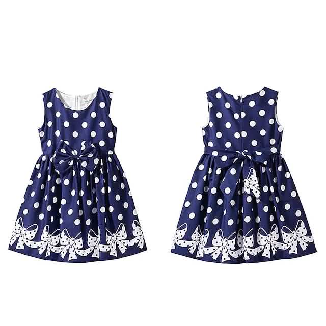 Little Girls' Dress Sundress Polka Dot Casual Lace Trims Print DailySale