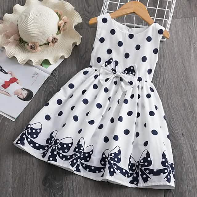 Little Girls' Dress Sundress Polka Dot Casual Lace Trims Print DailySale