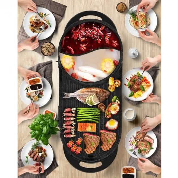 LIVEN Electric Gril with Hot Pot DailySale