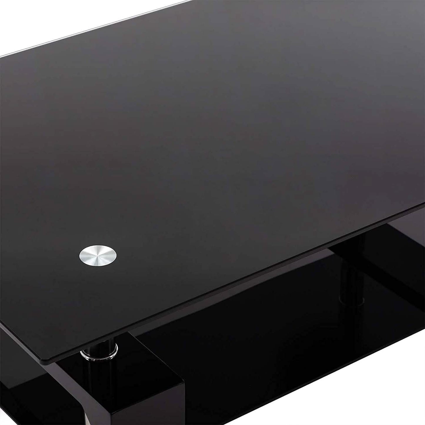 Living Room Rectangle Glass Coffee Table DailySale