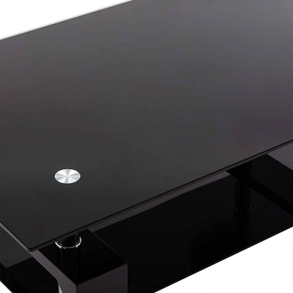 Living Room Rectangle Glass Coffee Table DailySale