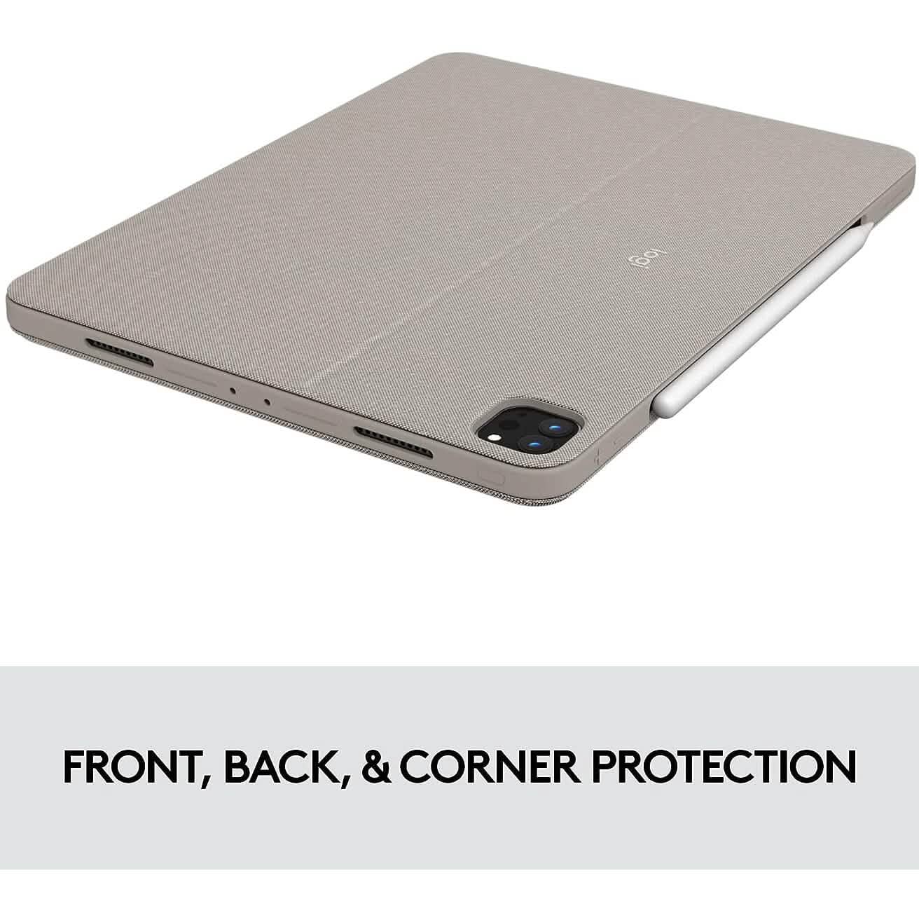 Logitech Combo Touch iPad Pro 12.9-inch (5th, 6th gen - 2021, 2022) Keyboard Case - Sand USA Layout DailySale