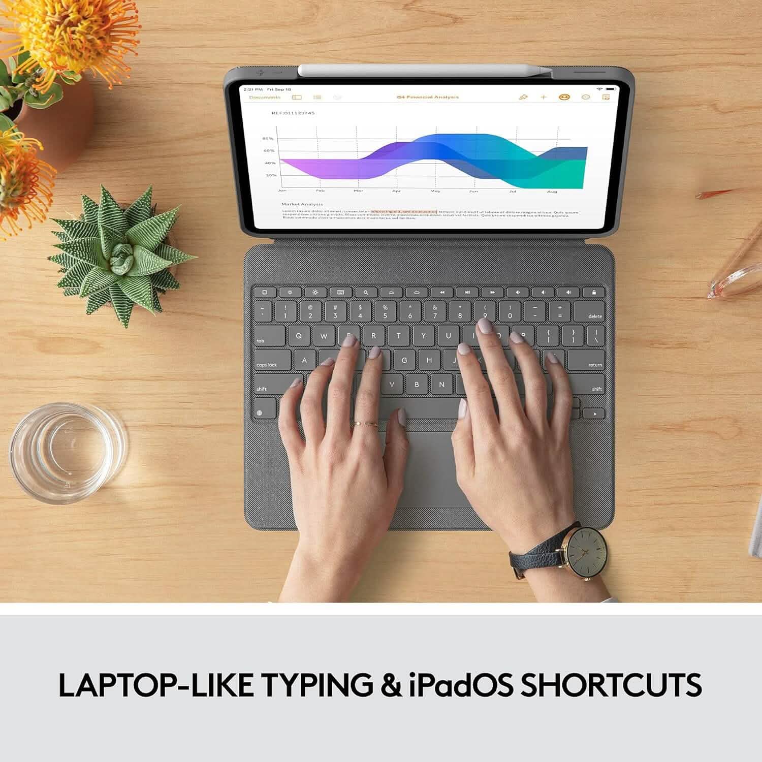 Logitech Combo Touch Keyboard Folio for iPad Pro 12.9" 5th & 6th Gen Oxford Gray DailySale