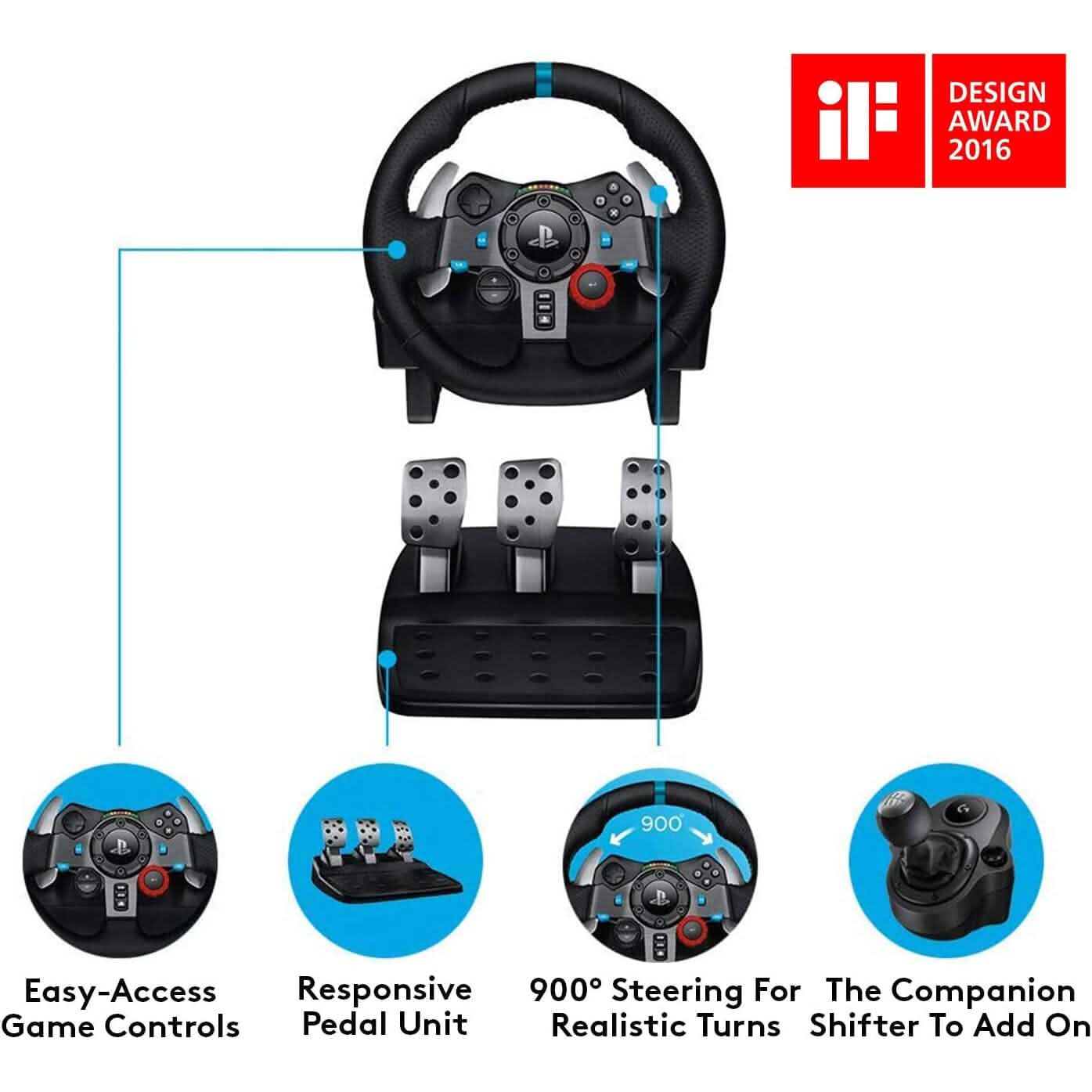 Logitech G29 Driving Force Racing Wheel and Floor Pedals (Refurbished) DailySale