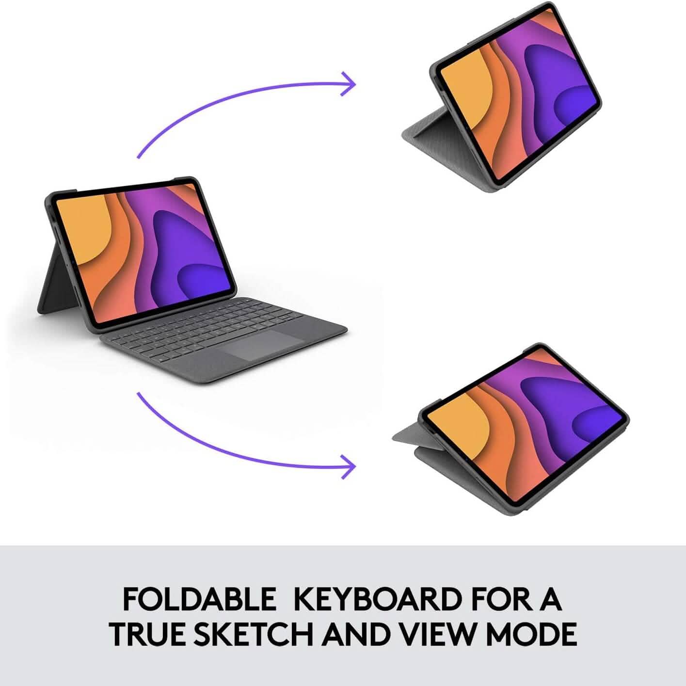 Logitech Folio Touch iPad Keyboard Case with Trackpad and Smart Connector for iPad Air (4th Generation) – Graphite Apple Exclusive DailySale