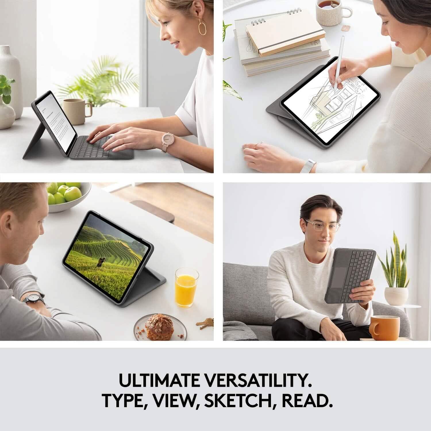 Logitech Folio Touch iPad Keyboard Case with Trackpad and Smart Connector for iPad Air (4th Generation) – Graphite Apple Exclusive DailySale