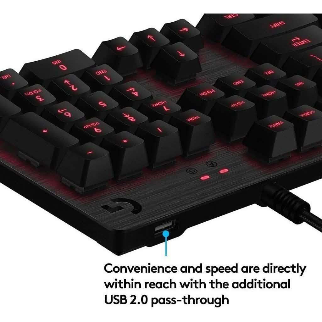 Logitech G413 Backlit Mechanical Gaming Keyboard USB Passthrough Carbon (Refurbished) DailySale