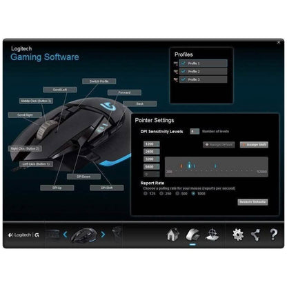 Logitech G502 Proteus Core Tunable Gaming Mouse (Refurbished) DailySale