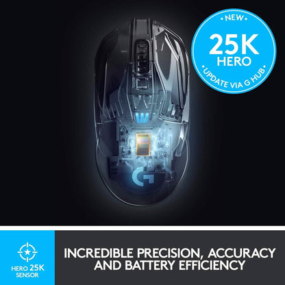Logitech G903 LIGHTSPEED Wireless Gaming Mouse with Hero 25K Sensor (Refurbished) DailySale