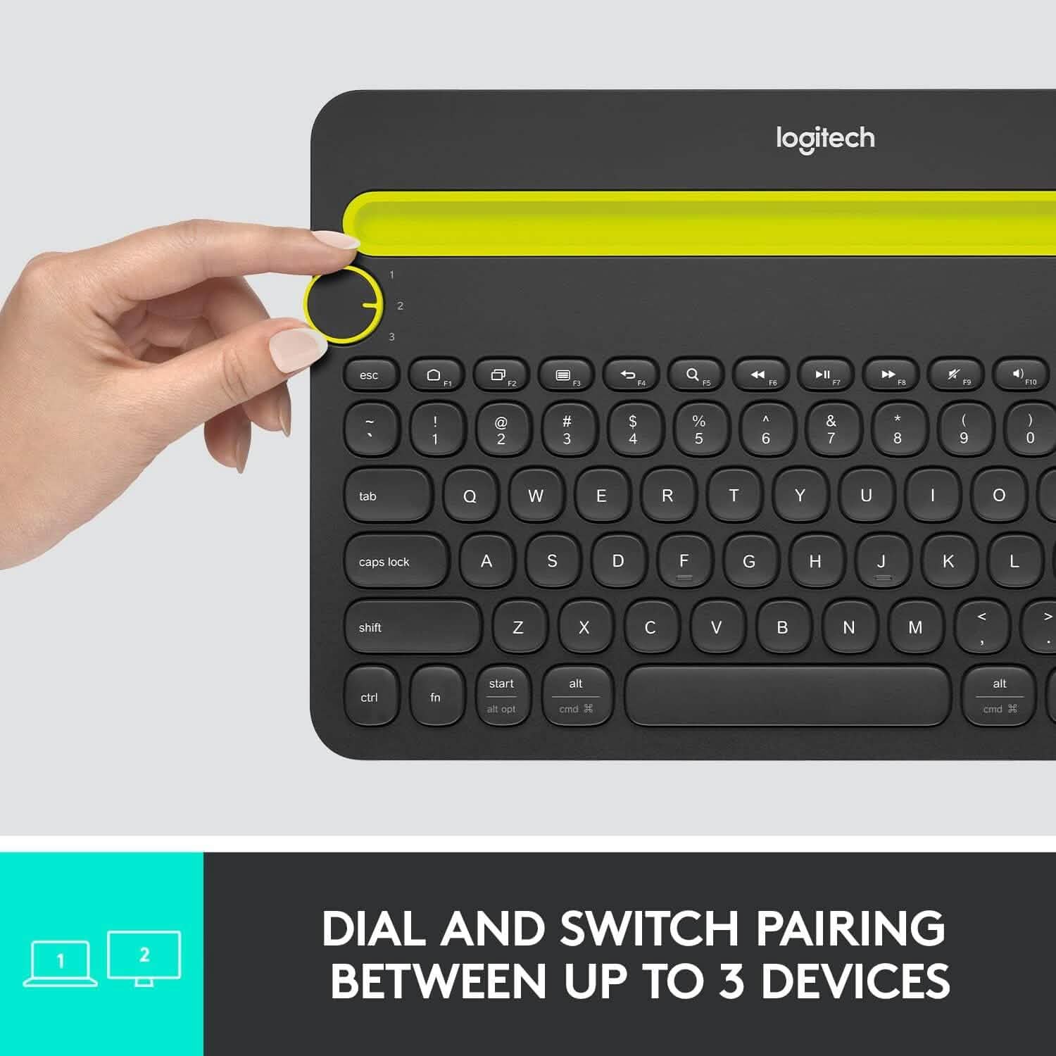 Logitech K480 Bluetooth Multi-Device Keyboard Black DailySale