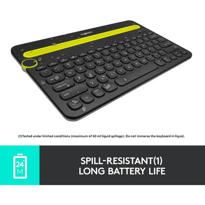 Logitech K480 Bluetooth Multi-Device Keyboard Black DailySale