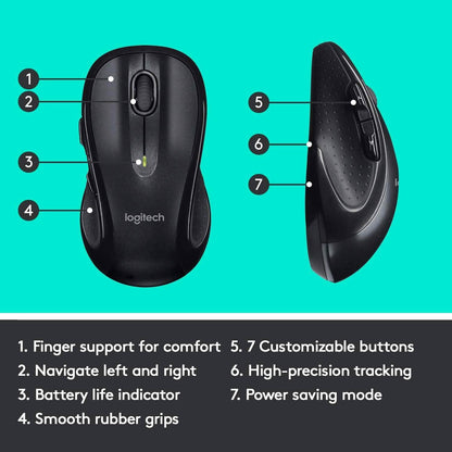 Logitech M510 Wireless Computer Mouse w/Unifying Receiver (Refurbished) DailySale