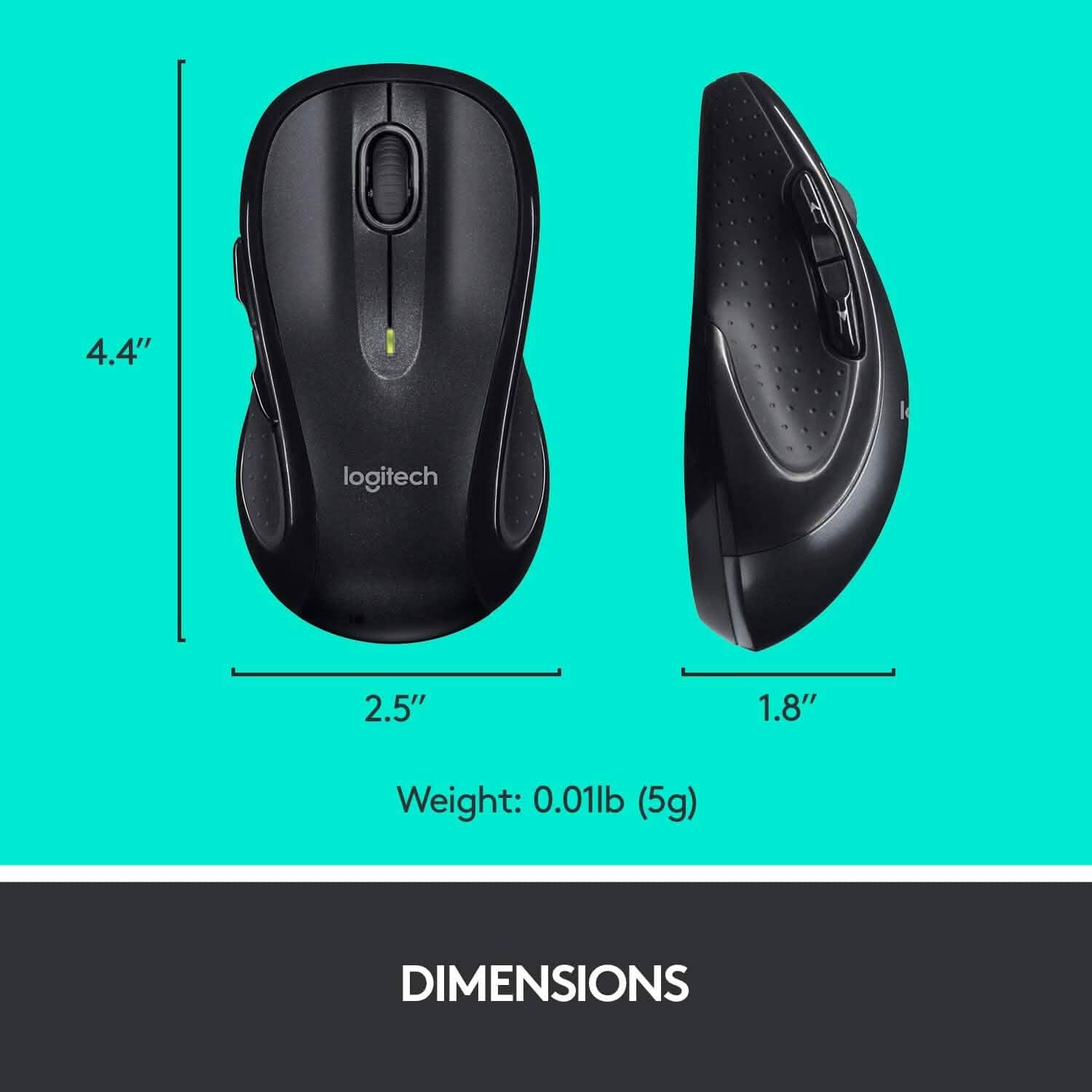 Logitech M510 Wireless Computer Mouse w/Unifying Receiver (Refurbished) DailySale