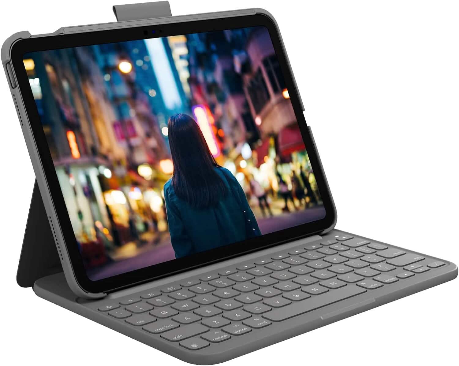 Logitech Slim Folio Bluetooth Keyboard Case for iPad (10th Generation) with Integrated Wireless Keyboard (Refurbished) DailySale
