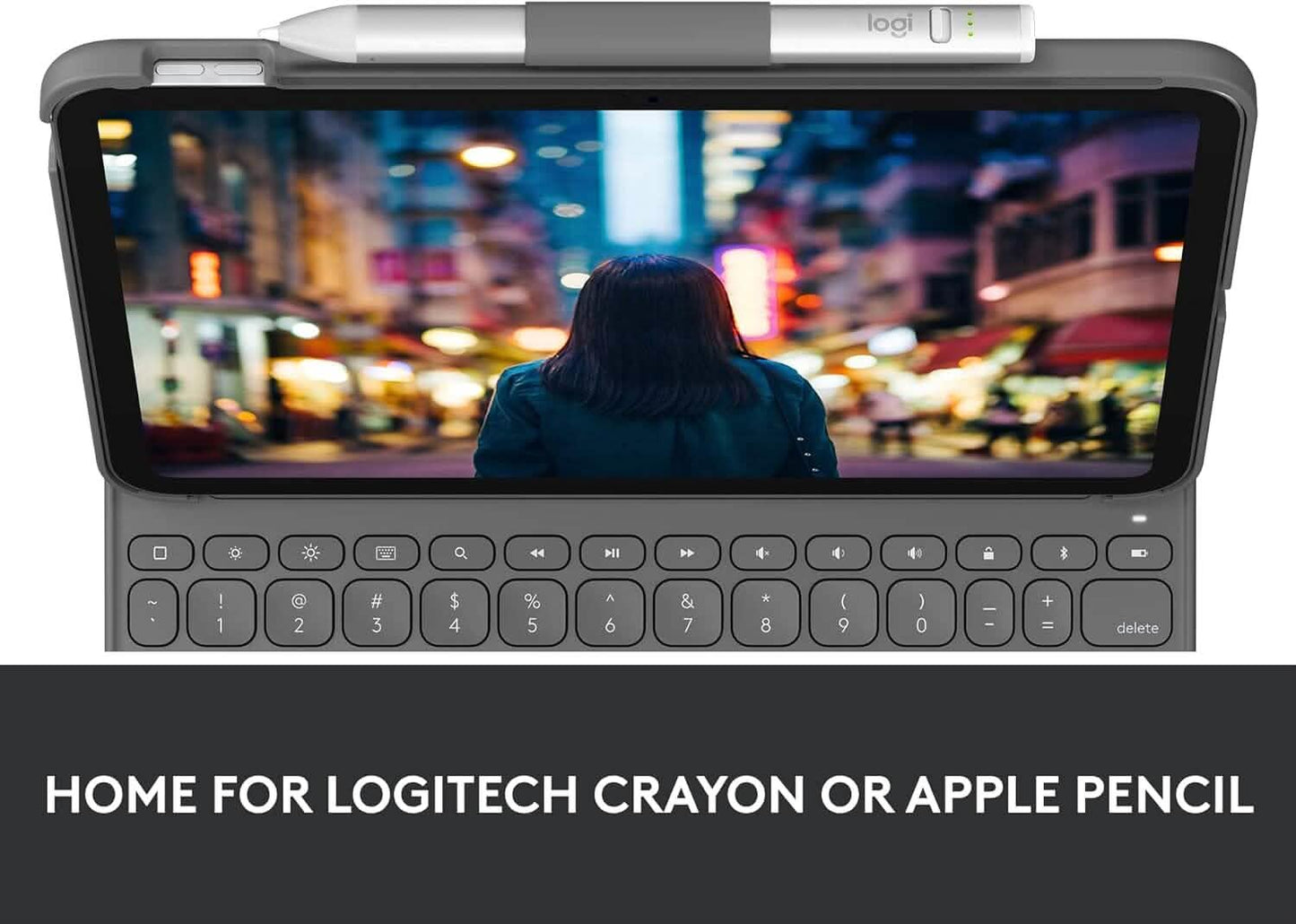 Logitech Slim Folio Bluetooth Keyboard Case for iPad (10th Generation) with Integrated Wireless Keyboard (Refurbished) DailySale
