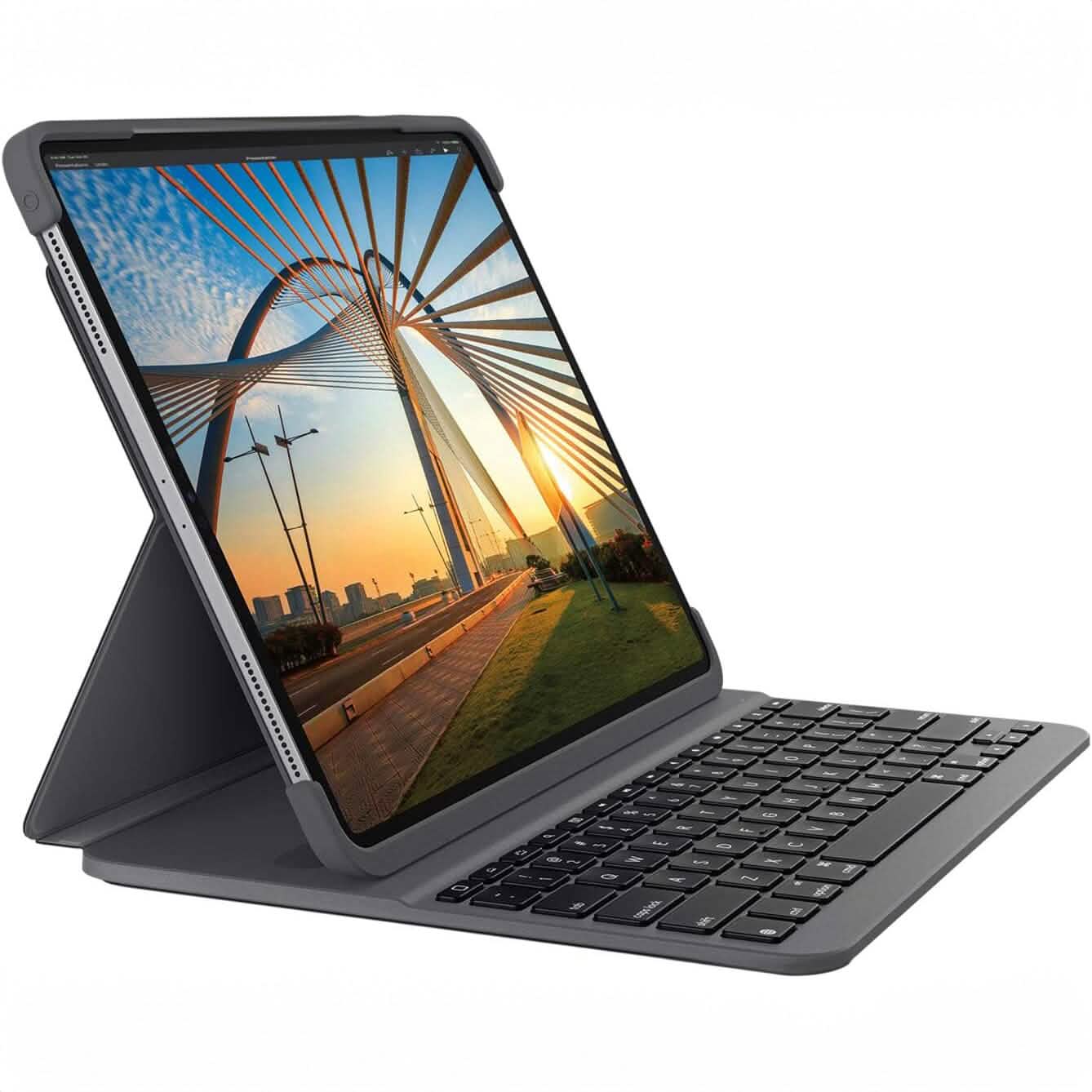 Logitech SLIM FOLIO PRO Backlit Bluetooth Keyboard Case for iPad Pro 12.9-inch (3rd and 4th Gen) (Refurbished) DailySale
