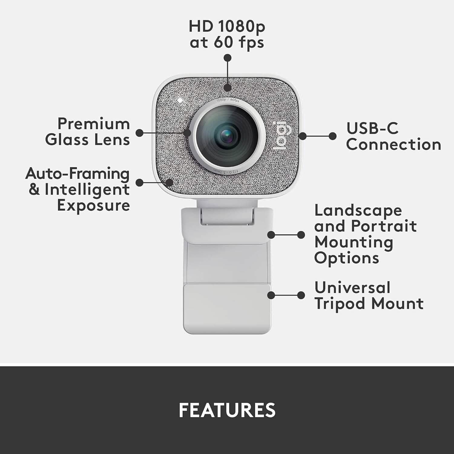 Logitech StreamCam, Live Streaming Webcam  (Refurbished) DailySale