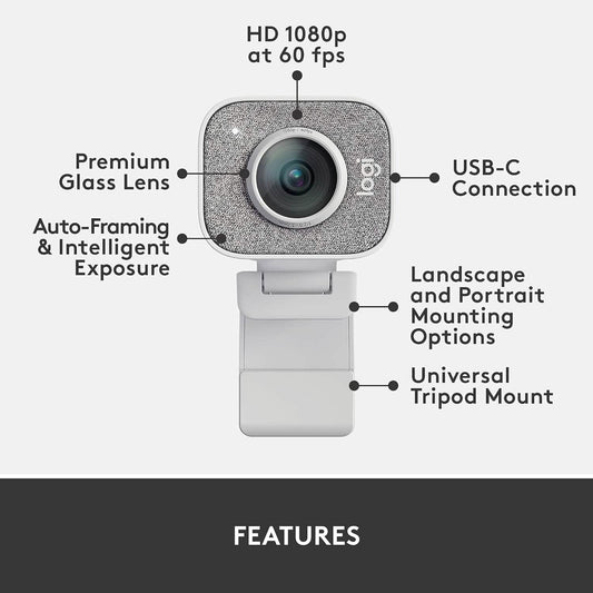 Logitech StreamCam, Live Streaming Webcam  (Refurbished) DailySale