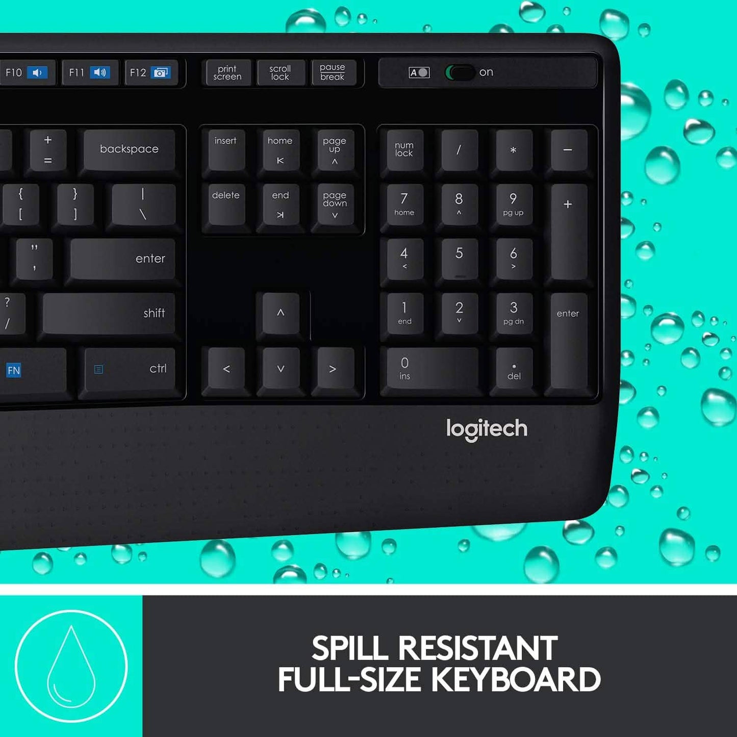 Logitech Wireless Combo Full-Sized Keyboard with Comfortable Right-Handed Mouse (Refurbished) DailySale