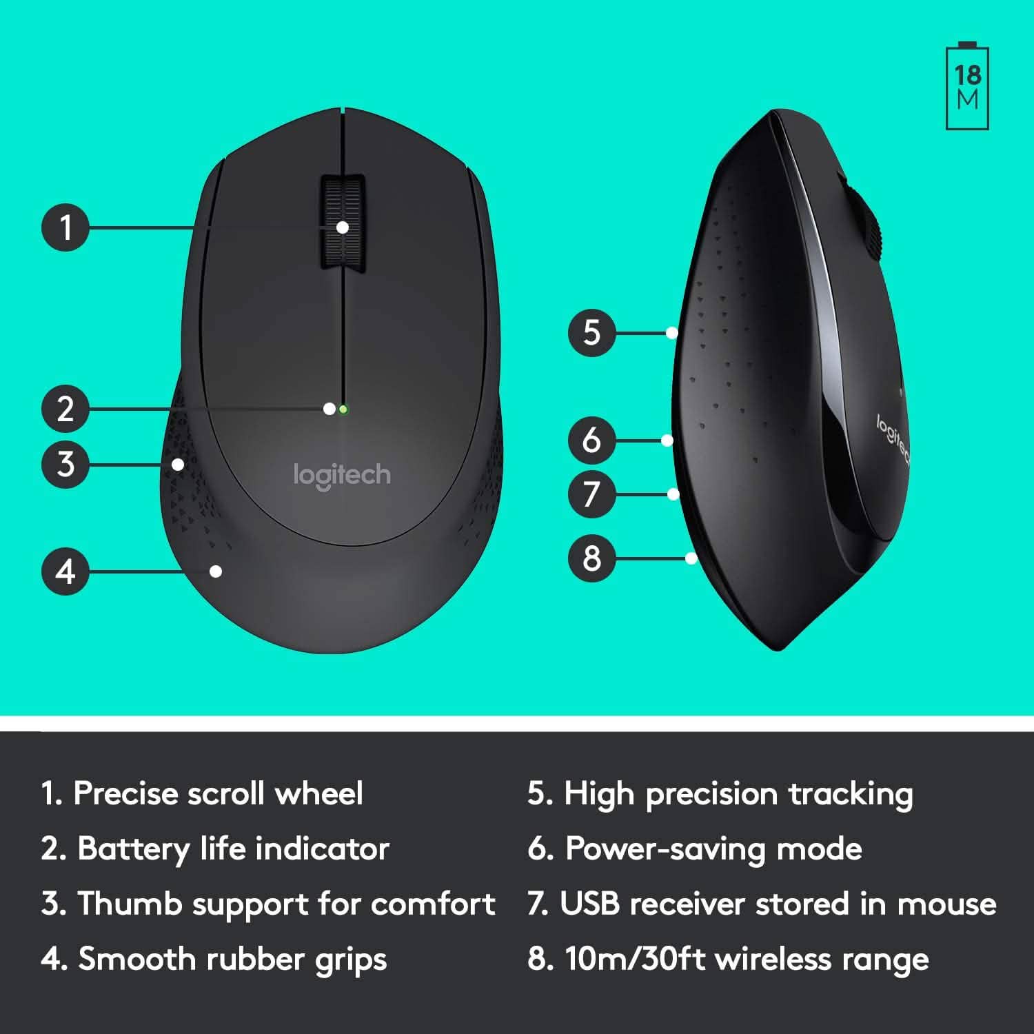 Logitech Wireless Combo Full-Sized Keyboard with Comfortable Right-Handed Mouse (Refurbished) DailySale