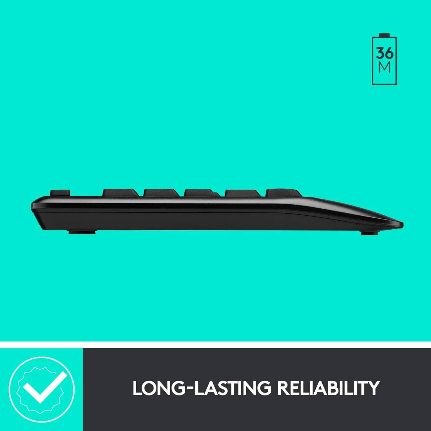 Logitech Wireless Combo Full-Sized Keyboard with Comfortable Right-Handed Mouse (Refurbished) DailySale