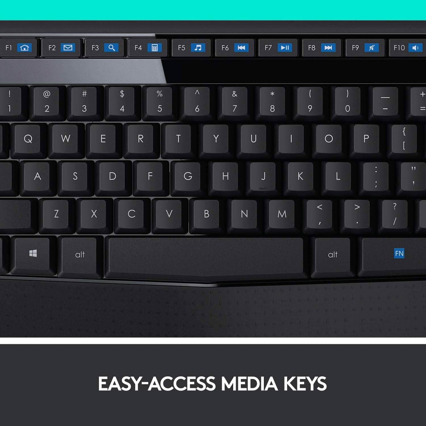 Logitech Wireless Combo Full-Sized Keyboard with Comfortable Right-Handed Mouse (Refurbished) DailySale