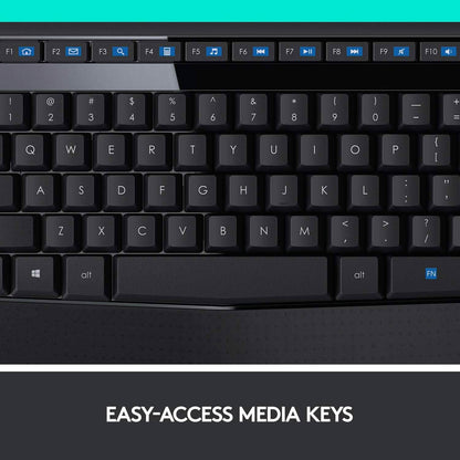 Logitech Wireless Combo Full-Sized Keyboard with Comfortable Right-Handed Mouse (Refurbished) DailySale