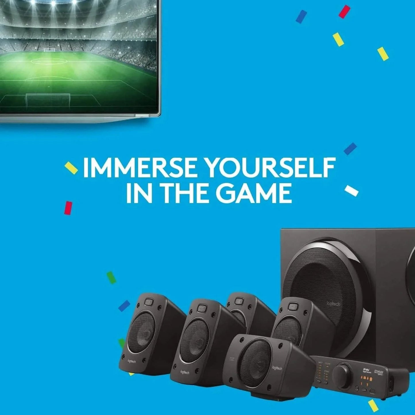 Logitech Z906 5.1 Surround Sound Speaker System - THX, Dolby Digital and DTS Digital Certified (Refurbished) DailySale