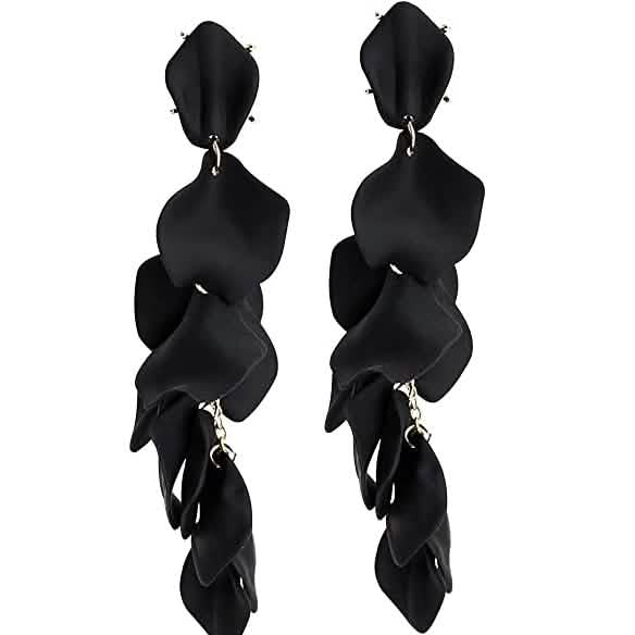 Long Acrylic Rose Petal Earrings DailySale