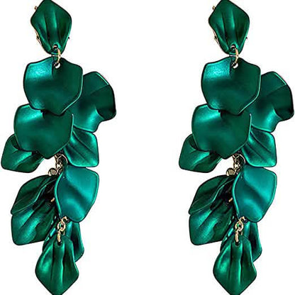Long Acrylic Rose Petal Earrings DailySale