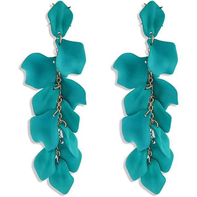 Long Acrylic Rose Petal Earrings DailySale