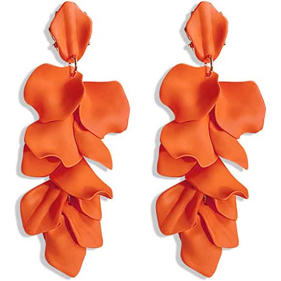 Long Acrylic Rose Petal Earrings DailySale