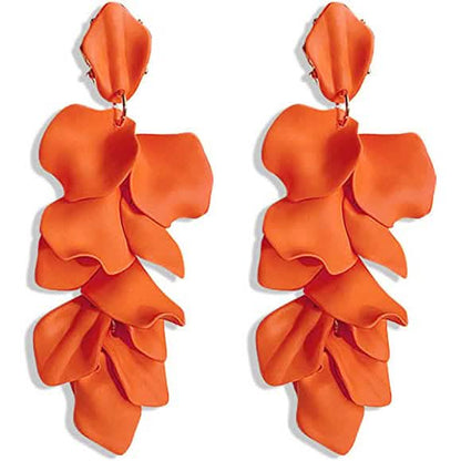 Long Acrylic Rose Petal Earrings DailySale
