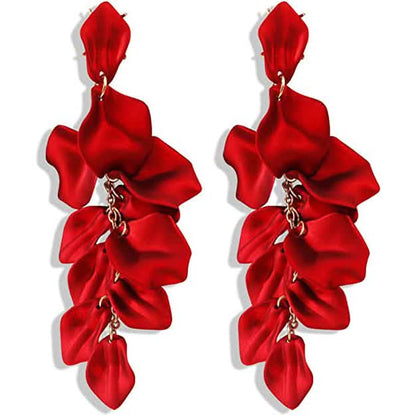Long Acrylic Rose Petal Earrings DailySale