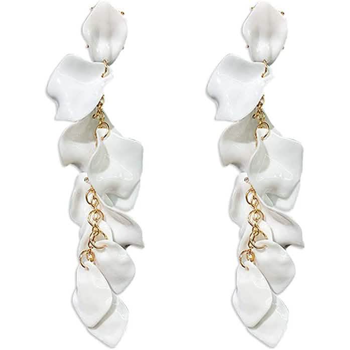 Long Acrylic Rose Petal Earrings DailySale