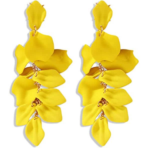 Long Acrylic Rose Petal Earrings DailySale